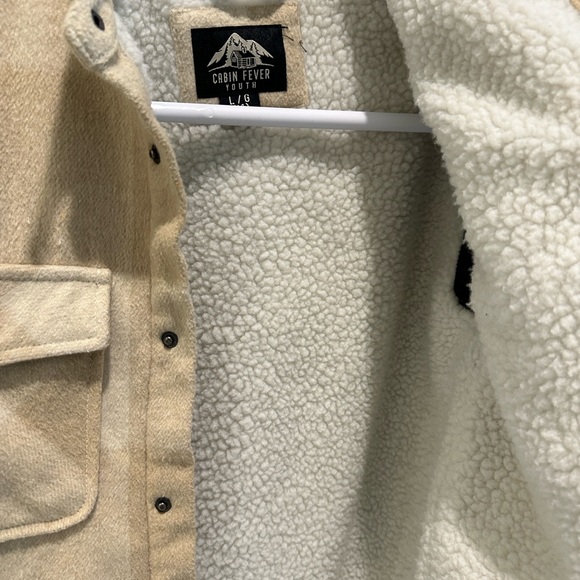 Women's Beige Plaid Jean Jacket - Picture 3 of 7